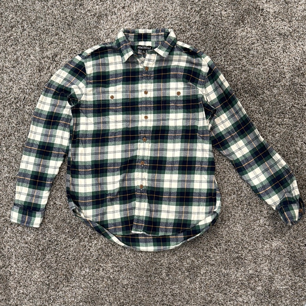 J. Crew Factory Casual Button Down Shirt in Green and Blue